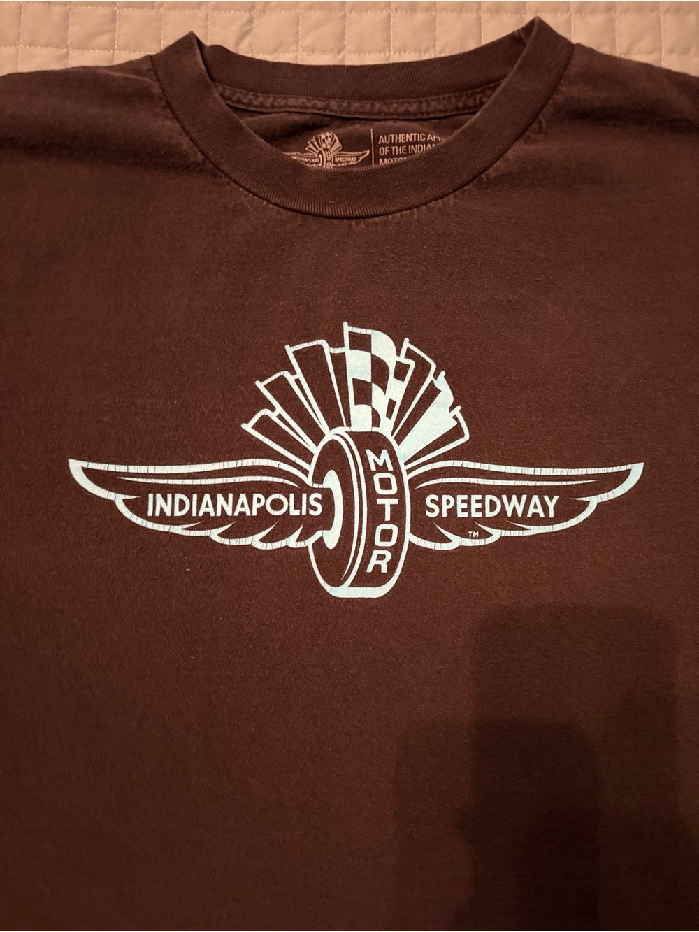 Indianapolis Motor Speedway Graphic Tee - Vintage Black with Light Blue Print